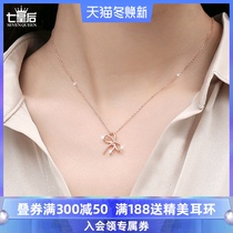 925 sterling silver bow necklace female light luxury niche design sense 2021 New Tide high-end personality choker
