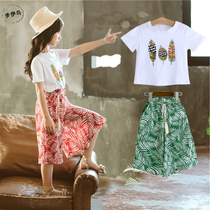 Yi Bird Kids dress girl snow - skinned pants suit summer dress 2022 new autumn baby loose air