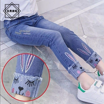 Womens dress 2021 Spring and Autumn Girl Jeans Big Boy 9 Small Leggings 10 Fat Casual Long Pants 12-15 Year Old Girl