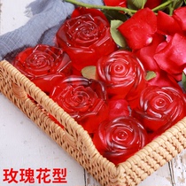 Rose essential oil soap bath handmade soap fragrance long-lasting face wash soap female cleansing bath fragrance body soap