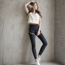 Yoga clothes female quick-drying South Korea 2020 summer new slim-fitting running clothes slim gym sportswear suit women