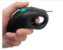 Real body shop Youmouse Y-10L with laser 2 4G air trackball mouse hand holding the mouse