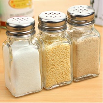 Hot sale kitchen storage utensils household common pepper glass bottle condiment pepper salt bottle covered