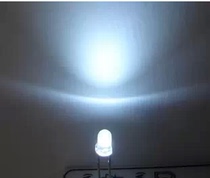LED light emitting diode 3MM white light round head white hair white short feet with edge white light highlight light