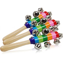 Rainbow Rattle Children Baby Wooden String Bells Music Bells