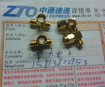 SMAJKK one male and two female female internal thread inner hole male reverse all copper gold plating