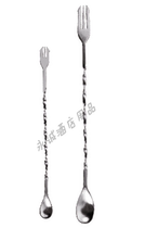  Mixing stick Bartending stick Bar bartending stick Juice mixing spoon Creative bartending stick Stainless steel bartending bar spoon