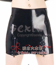  Sexy Black Style Latex Tight Body Short Dress Lady Bag Gluteed Latex Skirt Cd Changed Dress Latex Skirt