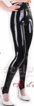  2017 Black Classic LATEX LONG PANTS LADY CLOSE-FITTING LATEX TIGHT FIT PANTS CD CHANGE FIT