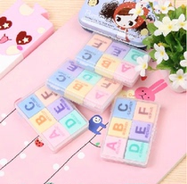 Day Korea stationery wholesale fashion creative English letter eraser creative cartoon gift student supplies prize