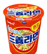 South Korea imported instant noodles three ramen cup 65g beautiful girl endorsement Instant Noodles instant noodles slightly spicy