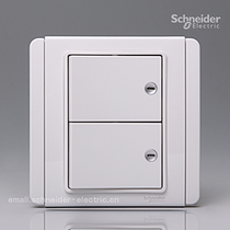Schneider Metropolis E3000 series 10A with LED indicator horizontal large Press Board double single control switch White White