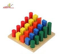 Mon Maths Teaching Aids Monte Tsori Nursery School Children Early Teach Toy Geometry Ladder