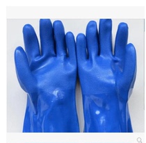 Acid and alkali resistant oil resistant gloves with plastic rubber industrial gloves