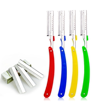 Eyebrow knife eyebrow knife holder eyebrow knife holder eyebrow repair makeup tool set blade foldable head shave shaved face shaving knife