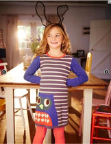 Spring autumn and winter new European and American big girls girls womens knitted jacket sweater knitted dress with dress underskirt