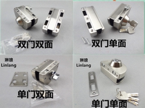 Non-opening glass lock tempered glass door lock Double door lock semicircular sliding door hook glass shift door lock