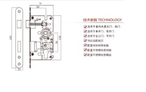 KUB cadilon space aluminum 400 series indoor door lock universal mute lock body