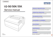 EPSON EPSON roller needle printer LQ50 LQ50K 55K Repair Manual Service Technical Firmware