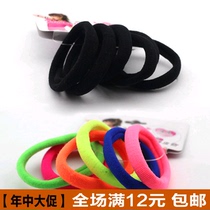 Korean version of the elastic easy to use durable seamless rubber band hair ring does not hurt the hair head rope 6-piece set Hair rope Hair accessories headdress
