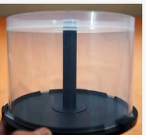 Disc bucket Promotional pudding bucket CD DVD bucket Disc box Transparent plastic bucket 50 pieces of disc empty bucket