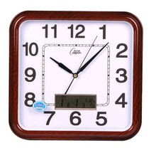 Conba COMPAS mute wall clock fashion simple clock Big character clear clock quartz clock 2567Y calendar