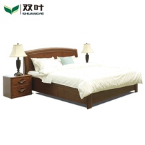 Bilobed furniture wood drawer chu wu chuang 1 5 m 1 8 meters bed modern Chinese style bedroom furniture