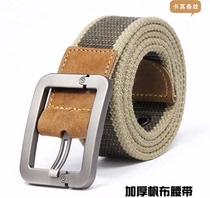 Mens woven canvas belts Outdoor military training belts Young women pants with needle buckle Tactical pants belts Leisure belts