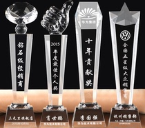 Trophies medal set for authorization cards Blue Diamond awards Crystal medals Custom trophies Handicraft Pendulum