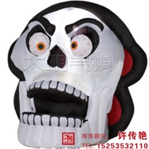  Halloween night bar decoration supplies Inflatable luminous skull air mold hanging horror mask air mold