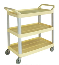 New multi-purpose three-tier trolley hotel catering delivery service car plate bowl cleaning garbage cleaning collection tool