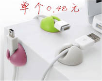 Mobile phone data cable fixer desktop distributor wire organizer wire storage mouse wire clip fixer