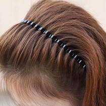 Korean version wave hair band wire black spring head band Mens sports hair band Hair hair accessories Womens face hair band