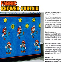 (USA) Retro B- bit machine Super Mary Curtain Shower Curtain