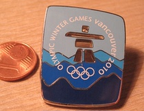 2010 Badge Hollowed-out LOGO Badge for the Vancouver Winter Olympics