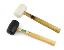 Power lion wooden handle rubber hammer white black rubber hammer eraser mounting hammer leather hammer W0165 W0164