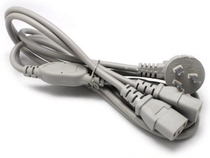 10% NATIONAL STANDARD POWER CORD ONE-TOW COMPUTER POWER CORD PURE COPPER HOST DISPLAY TWO-IN-ONE POWER CORD