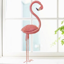 diy Flamingo triangle insert origami material contains glue brush and paper tutorial educational toy