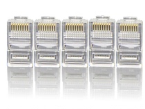 Netdu Super Five network Crystal Head 8 core Crystal Head RJ45 network cable Crystal Head 24k gold-plated crystal head