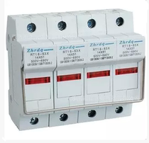  RT18-63X 4P rail installation fuse Fuse base with indicator light New PVC