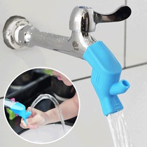 Cartoon soft and safe silicone baby baby washing Cup faucet spoon water diversion extension long auxiliary guide sink
