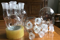 Standard straight six-mouth flask 500 24*6 North glass bottle real map complete with invoice