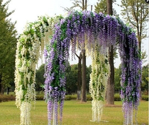 Special price simulation purple vines flower color printing simulation flower vine batch of flower bean flower string mall home decoration