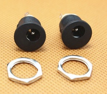 DC-022 power socket 5 5-2 1 socket round hole threaded nut DC power socket panel installation
