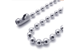Coarse round bead chain 6mm 8MM stainless steel bead chain not dropping color discoloration male section Buddha bead chain wave bead chain
