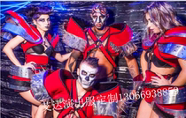 New bar nightclub DS party performance dance with exaggerated long rivets to act out of costume