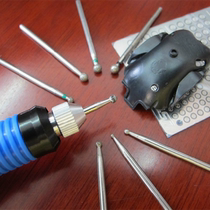 Gundam model etching plate transformation drill hole pellet-shaped concave surface take pills