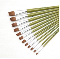 Complete set of Marley G1860 Wolf gouache paint brush flat head wolf brush brush acrylic brush