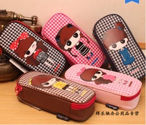  Girls simple male and female student pencil bag Canvas large capacity cosmetic bag Xiaoxi and stationery bag