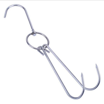 Non-magnetic thick stainless steel roast duck roast goose hook roast duck oven adhesive hook double hook roast ring hook barbecue